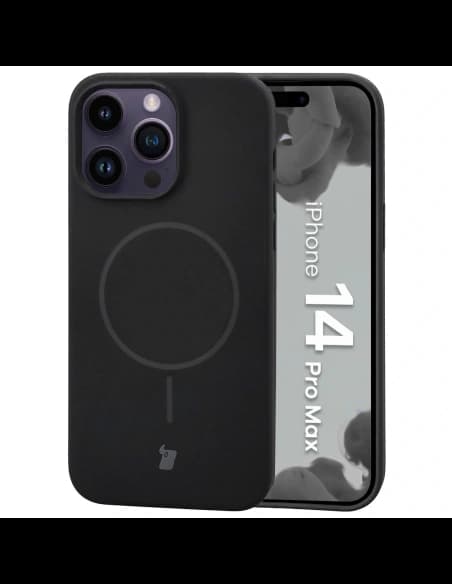 Husa moale Bizon cu magnet pentru Apple iPhone 14 Pro Max neagră