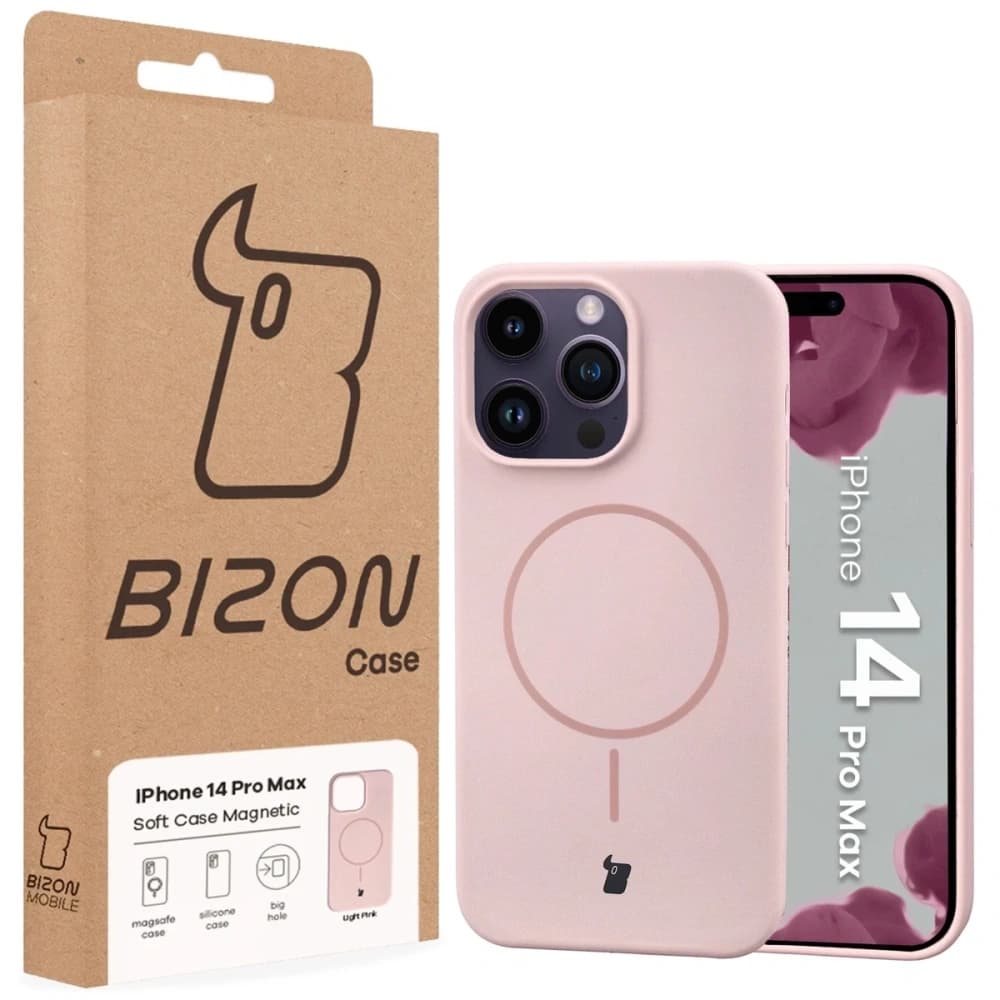 Bizon Soft Case Magnetic Apple iPhone 14 Pro Max világos rózsaszín - 8