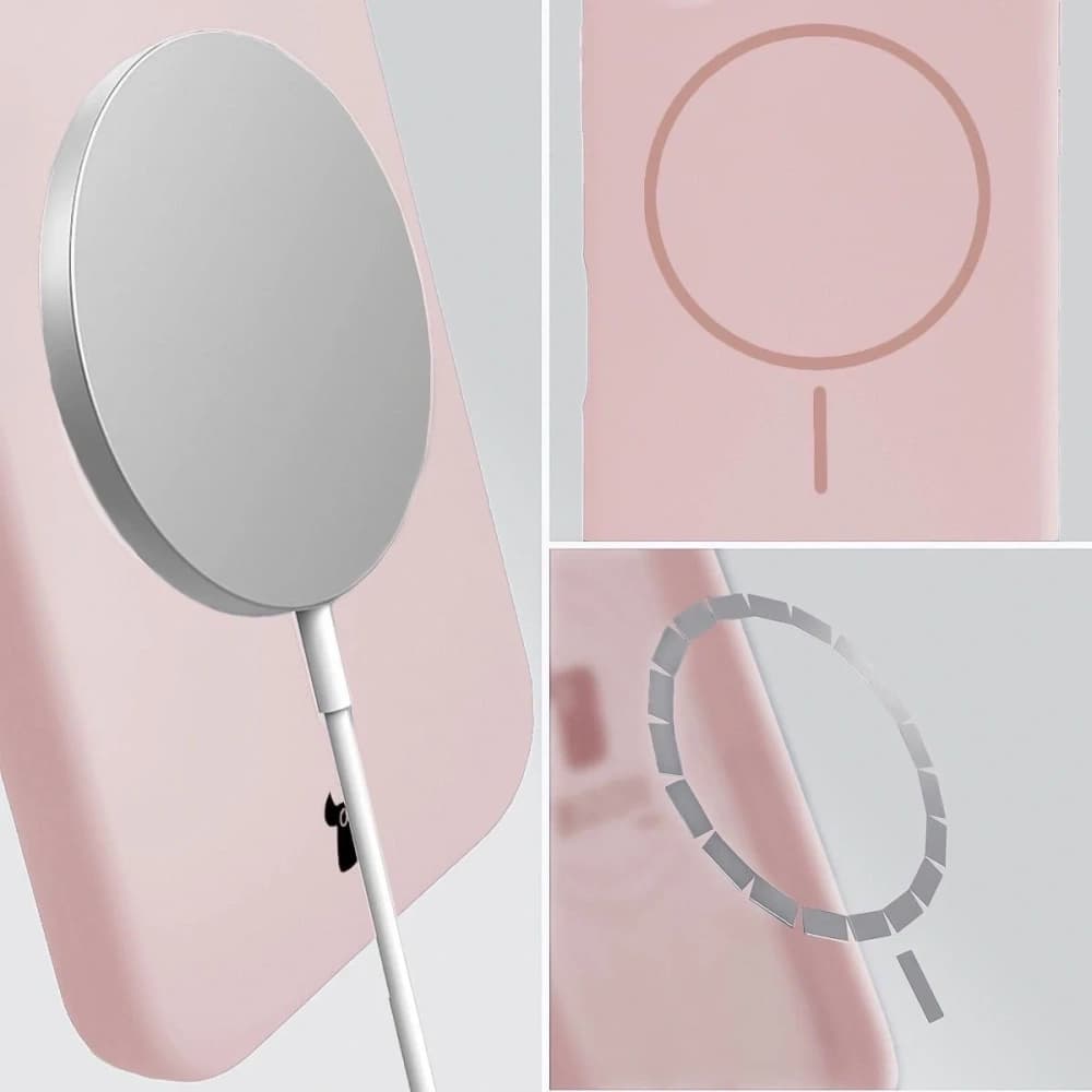 Bizon Soft Case mágneses Apple iPhone 14 világos rózsaszín - 4