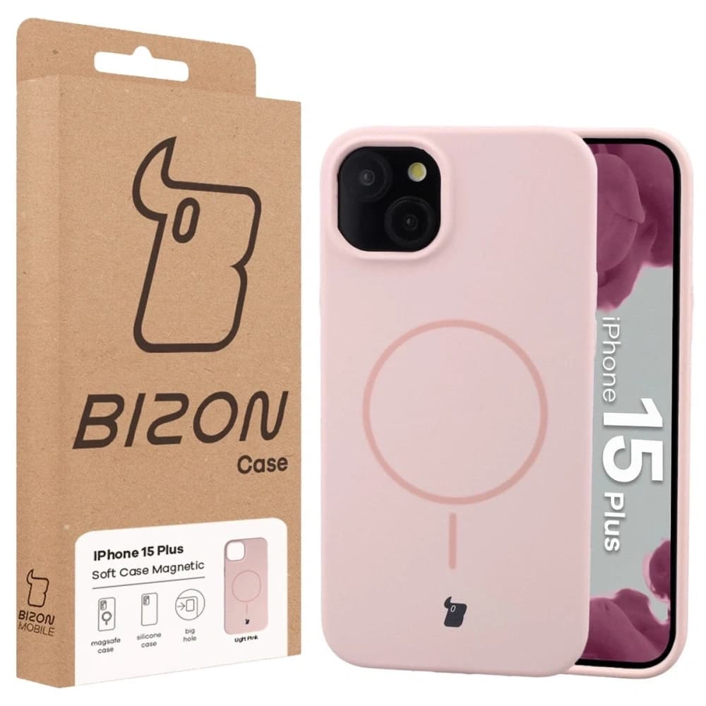 Bizon Soft Case Magnetic Apple iPhone 15 Plus világos rózsaszín - 8