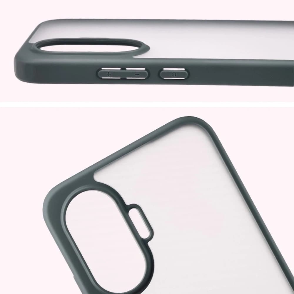 Bizon Case Angelo Xiaomi POCO F7 halbtransparent mit grauem Rahmen - 3