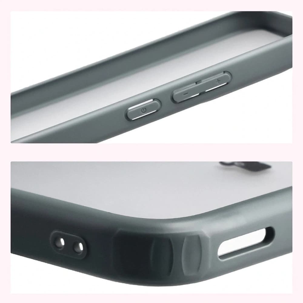 Bizon Case Angelo Xiaomi POCO F7 halbtransparent mit grauem Rahmen - 4