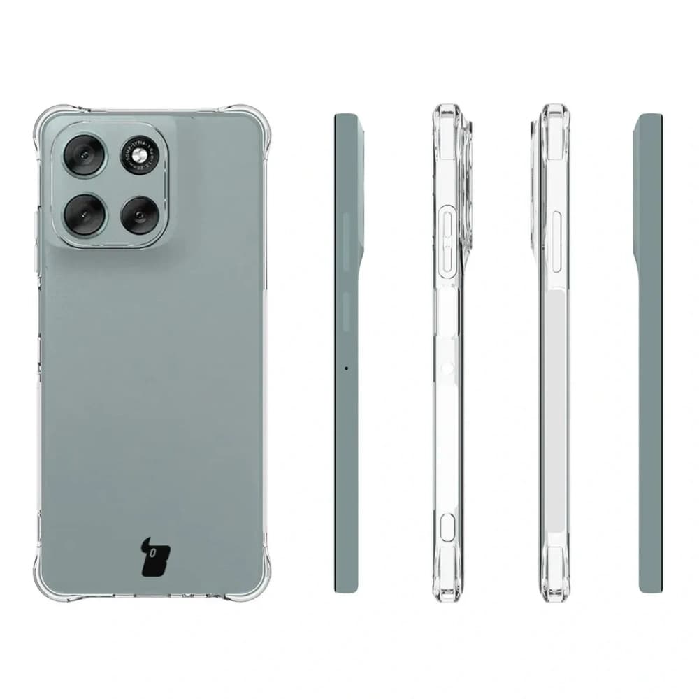 Bizon Case Clear Pack Hülle + 2x gehärtetes Glas Motorola Moto G56 5G - 4