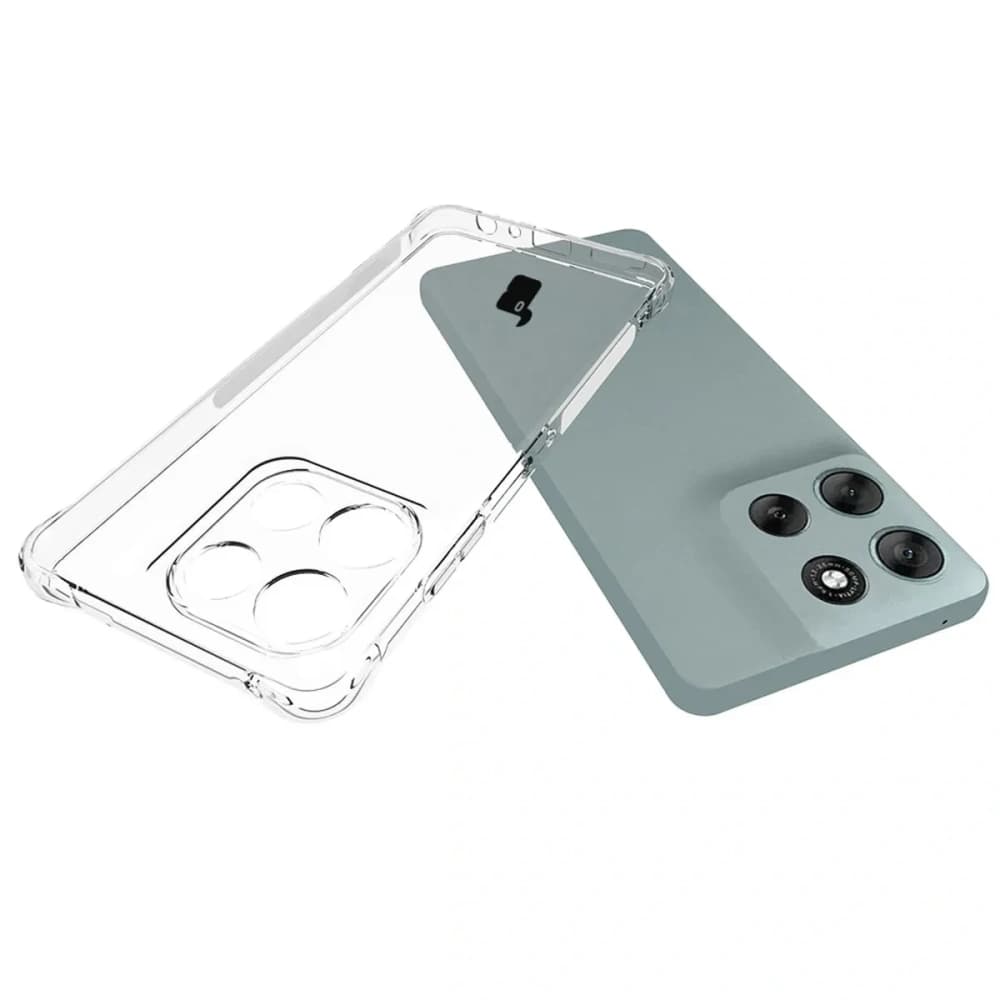 Bizon Case Clear Pack Hülle + 2x gehärtetes Glas Motorola Moto G56 5G - 5