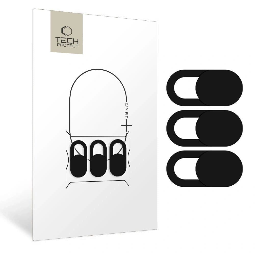 ZaŚlepka Na KamerĘ Tech-protect Cam Fit+ 3-pack Laptop Webcam Cover Black - 1