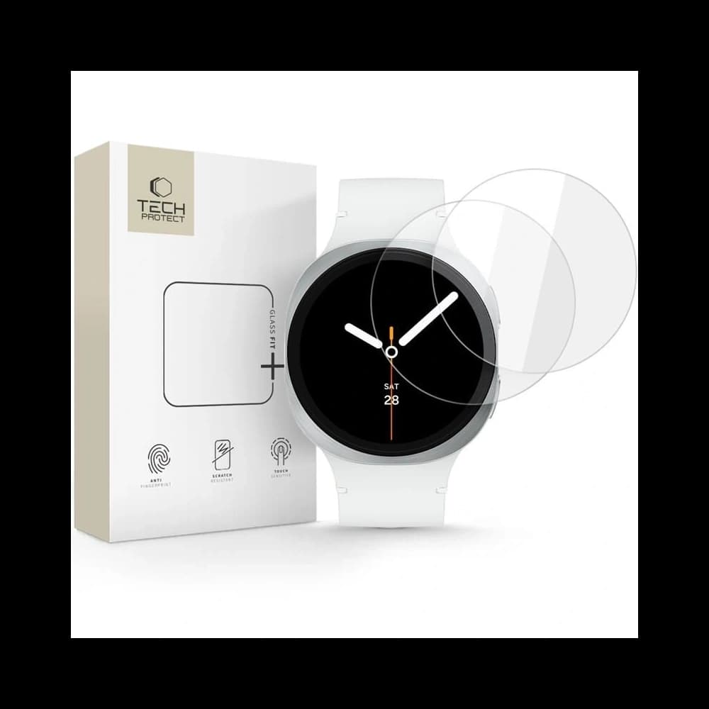 SzkŁo Hartowane Tech-protect Glass Fit+ 2-pack Samsung Galaxy Watch 8 (40 Mm) Clear - 1