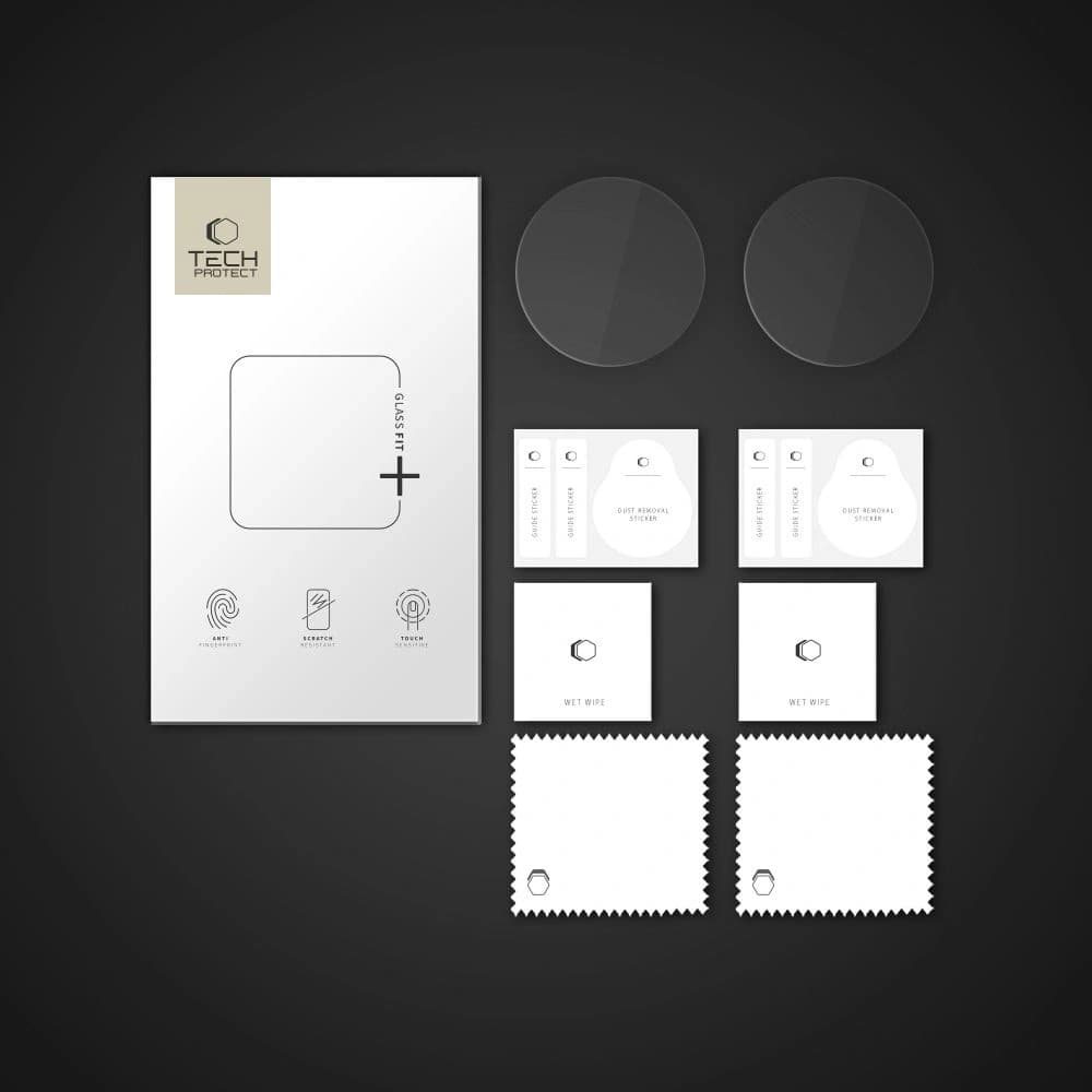 SzkŁo Hartowane Tech-protect Glass Fit+ 2-pack Samsung Galaxy Watch 8 (40 Mm) Clear - 4