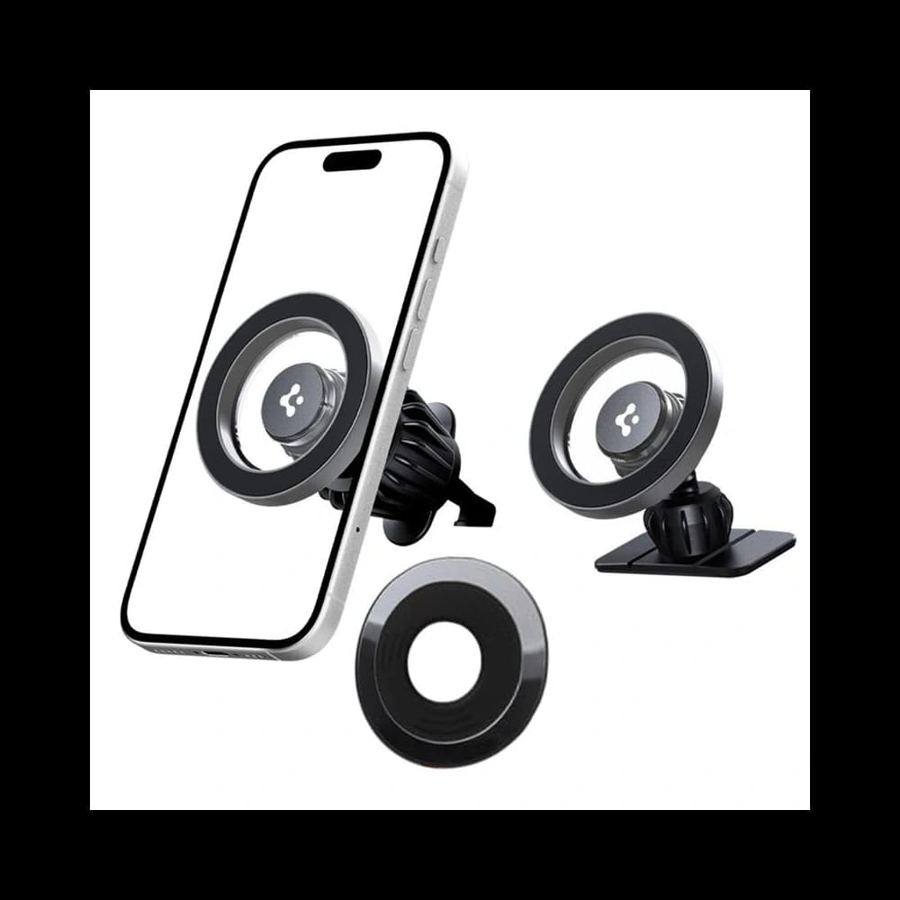 Spigen MFT13 Magnetic MagSafe Dashboard & Vent Car Mount Silver - 1