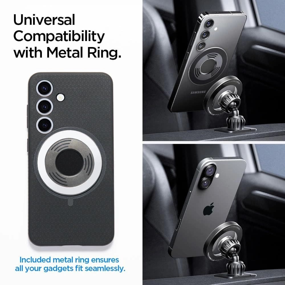 Spigen MFT13 Magnetic MagSafe Dashboard & Vent Car Mount Silver - 10