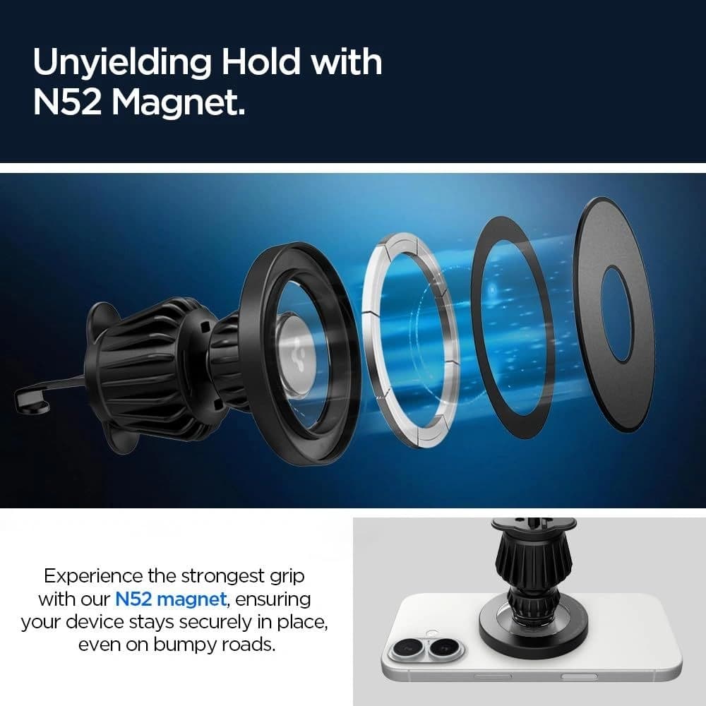 Spigen MFT13 Suport Auto Magnetic MagSafe pentru Bord și Ventilație Negru - 9