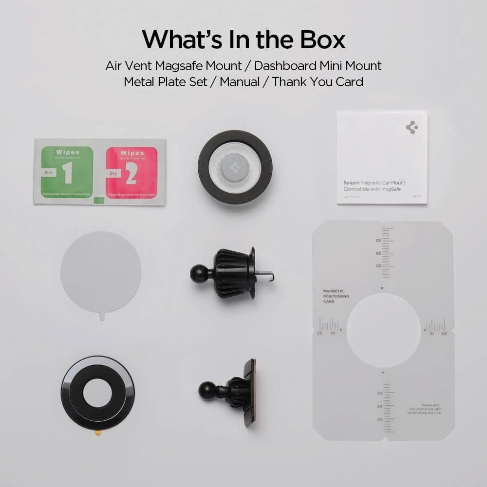 Spigen MFT13 Suport Auto Magnetic MagSafe pentru Bord și Ventilație Negru - 11