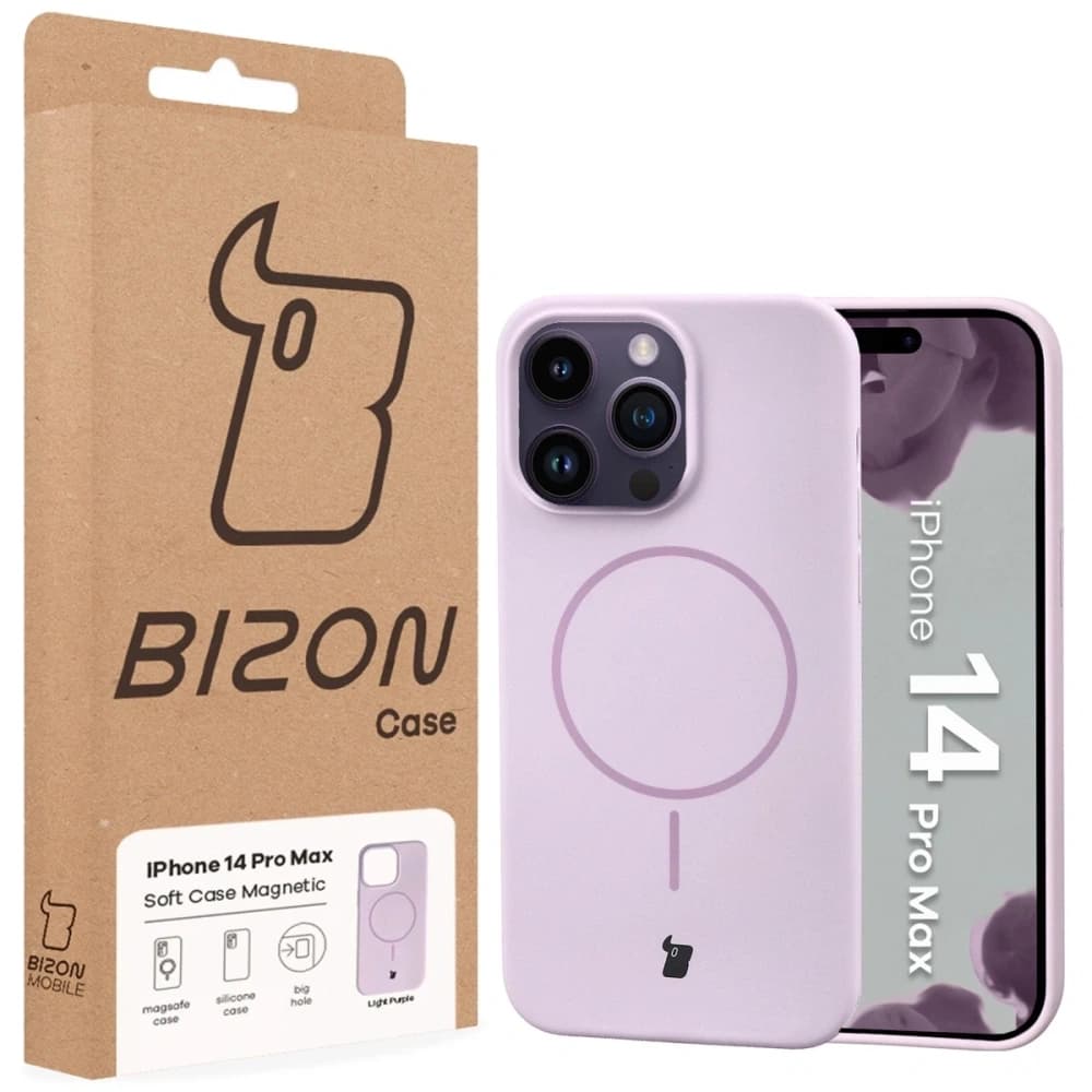 Bizon Soft Case Magnetický Apple iPhone 14 Pro Max světle fialová - 8