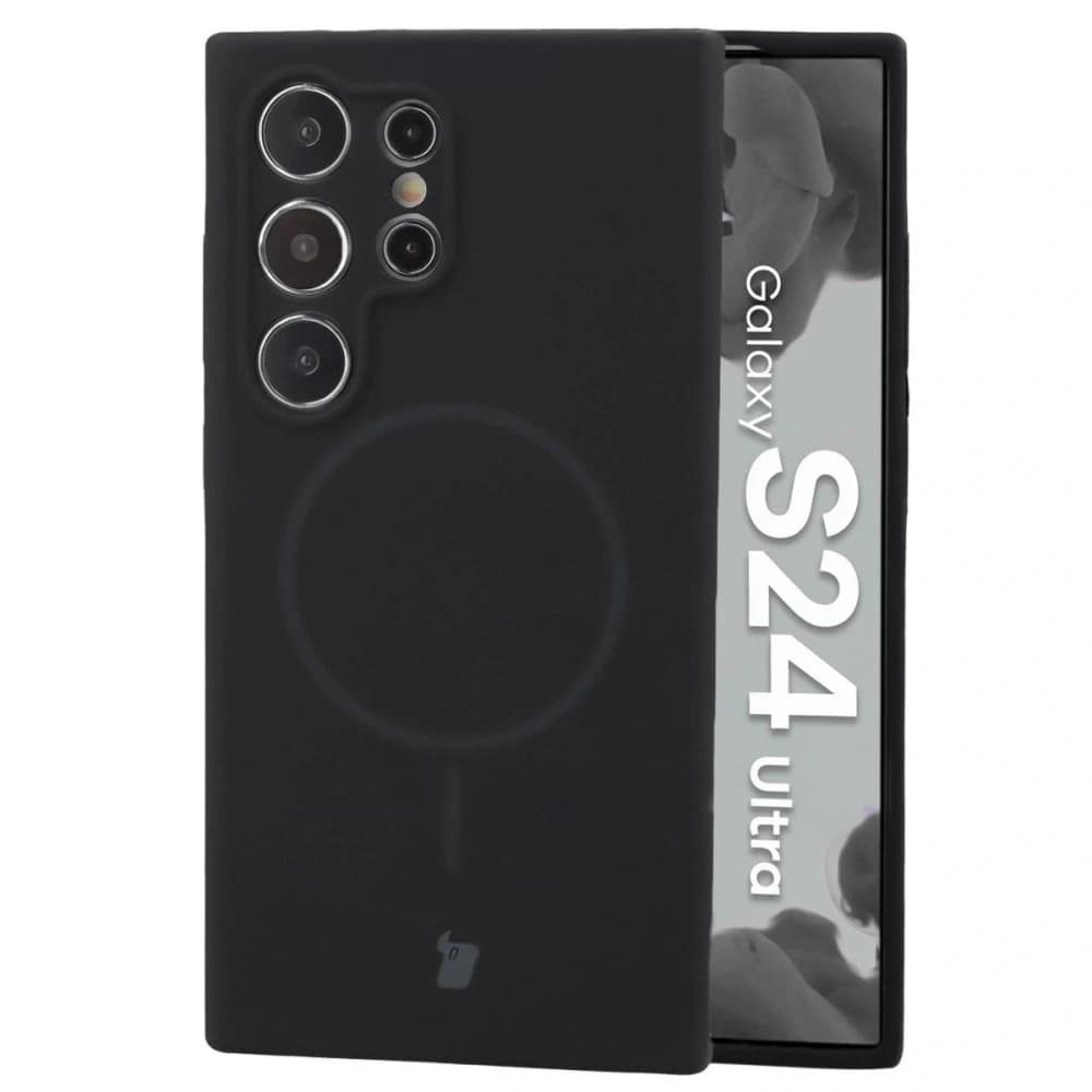 Bizon puha tok mágneses Samsung Galaxy S24 Ultra fekete - 1