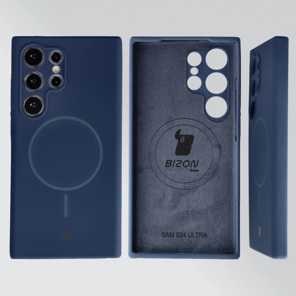 Husă moale Bizon Magnetic pentru Samsung Galaxy S24 Ultra, albastru închis - 5