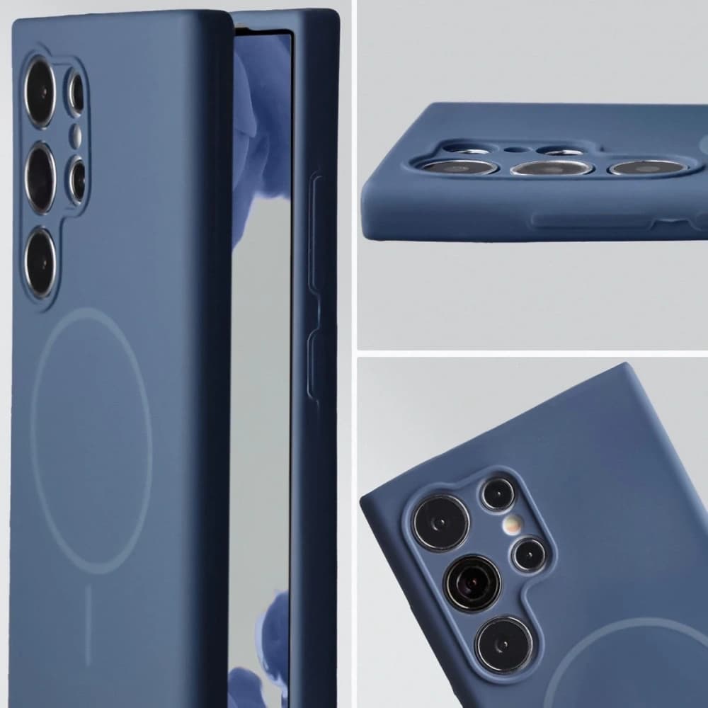 Husă moale Bizon Magnetic pentru Samsung Galaxy S24 Ultra, albastru închis - 6