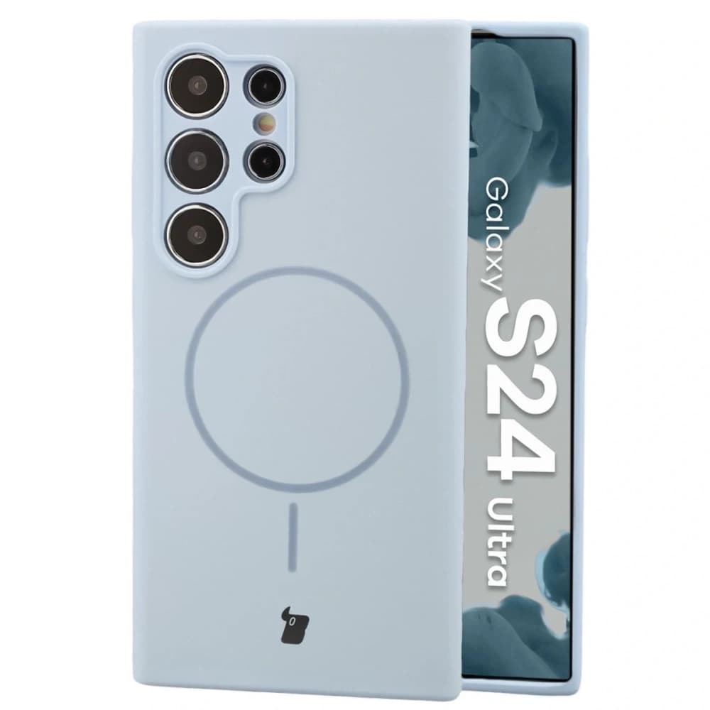 Bizon puha tok mágneses Samsung Galaxy S24 Ultra kék - 1