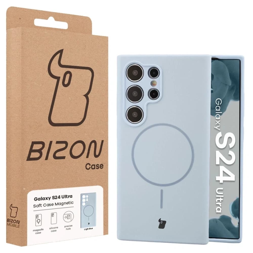 Bizon puha tok mágneses Samsung Galaxy S24 Ultra kék - 8