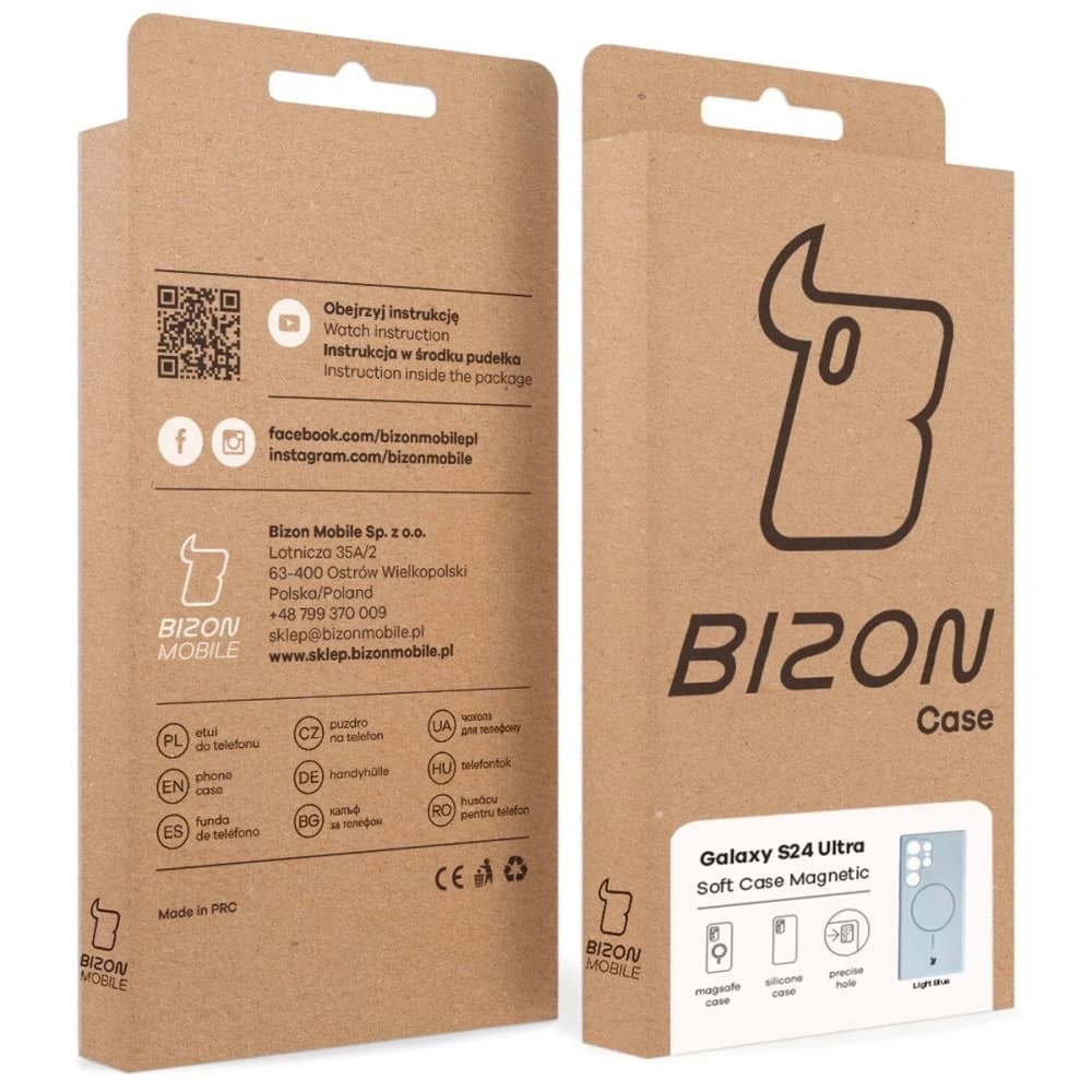 Bizon puha tok mágneses Samsung Galaxy S24 Ultra kék - 9