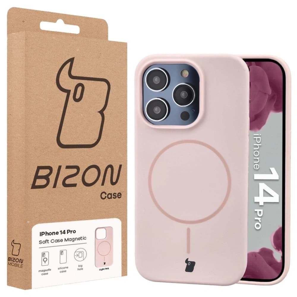 Bizon Soft Case Magnetický Apple iPhone 14 Pro světle růžová - 8