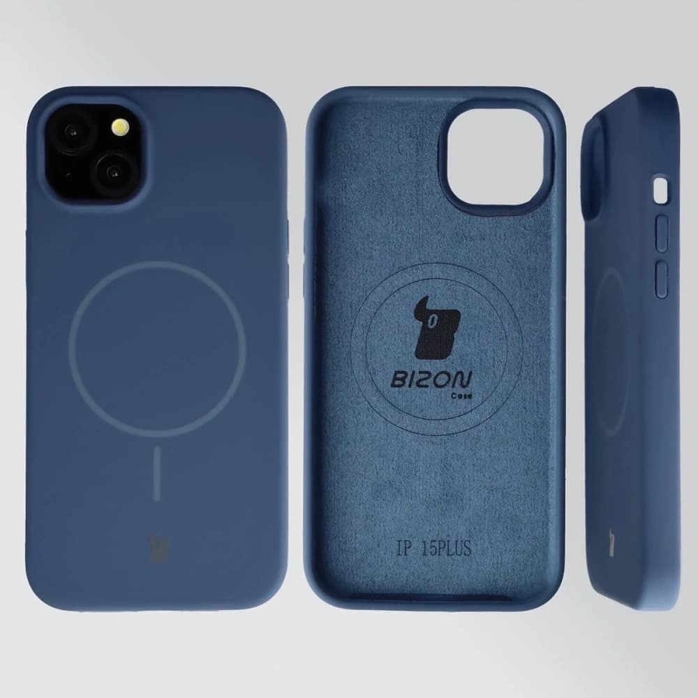Bizon Soft Case Magnetisch Apple iPhone 15 Plus Marineblau - 5