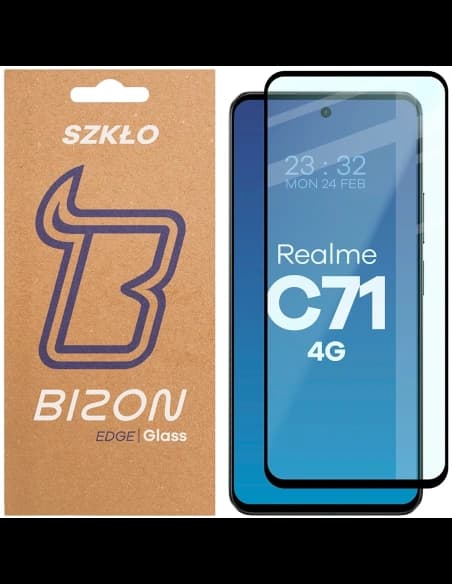 Bizon Glass Edge 2 Realme C71 4G black frame