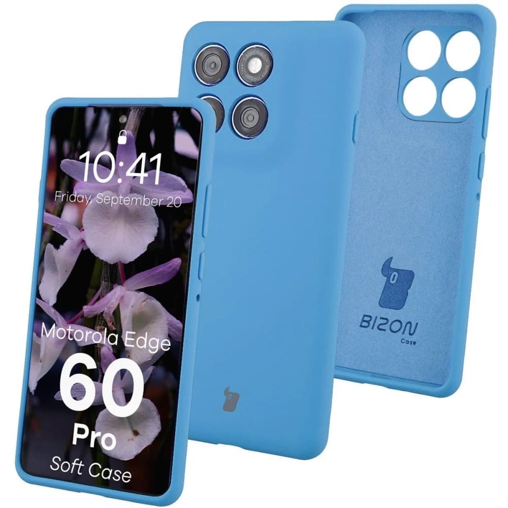 Bizon Soft Case Motorola Edge 60 Pro Blau - 1