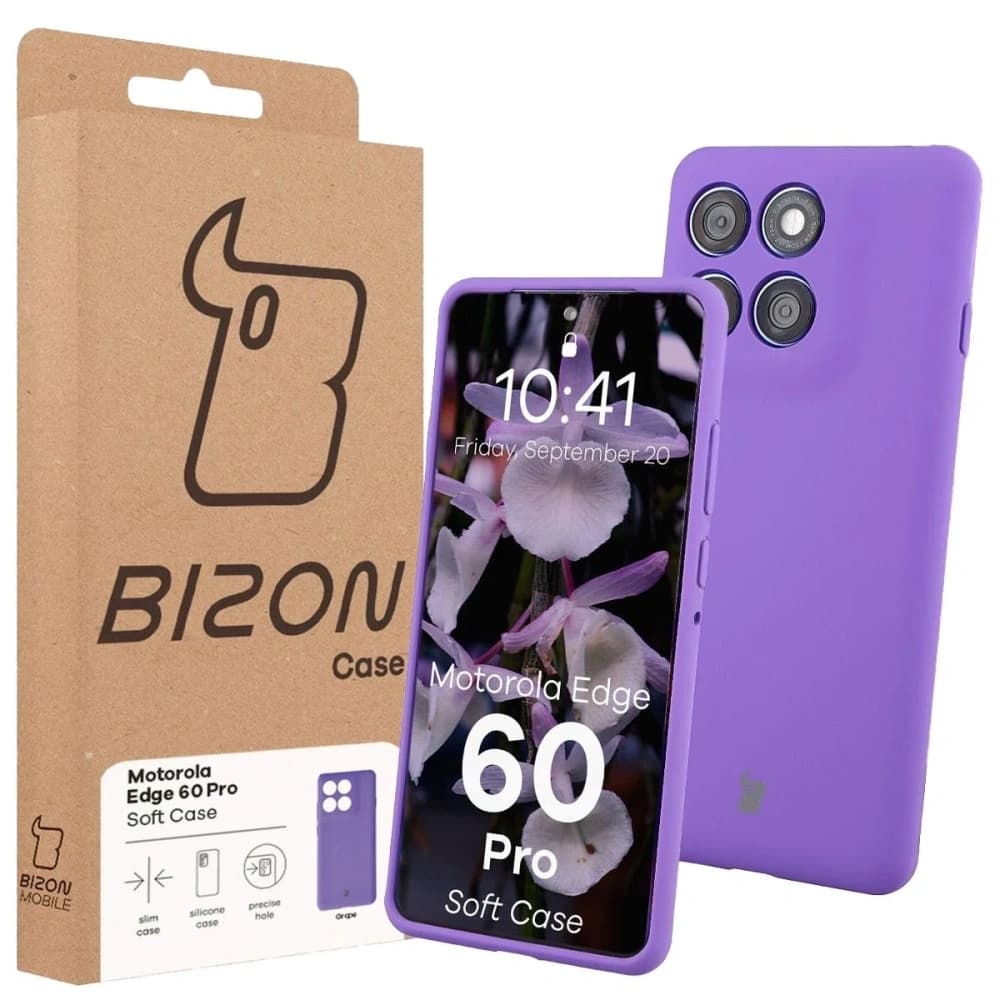Husa de protecție Bizon Soft pentru Motorola Edge 60 Pro, mov - 7