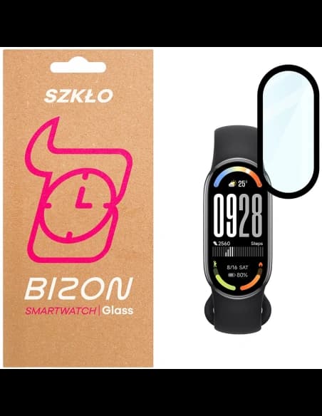 Bizon Glass Watch Edge Hybrid Xiaomi Smart Band 10 schwarz