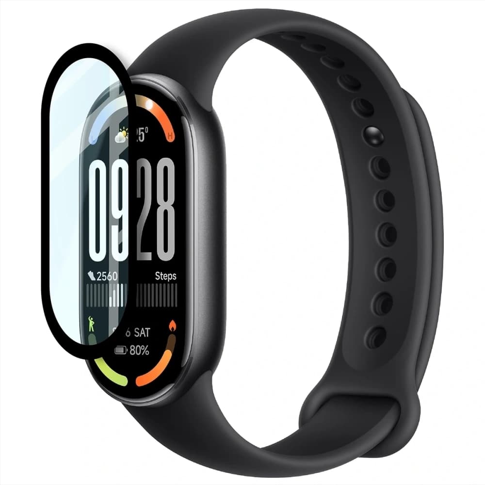 Bizon Glass Watch Edge Hybrid Xiaomi Smart Band 10 schwarz - 3