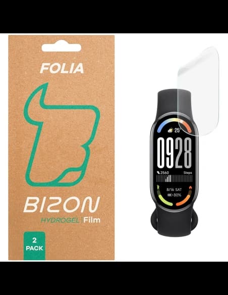 Bizon Glass Uhr Hydrogel Xiaomi Smart Band 10 [2 STÜCK]