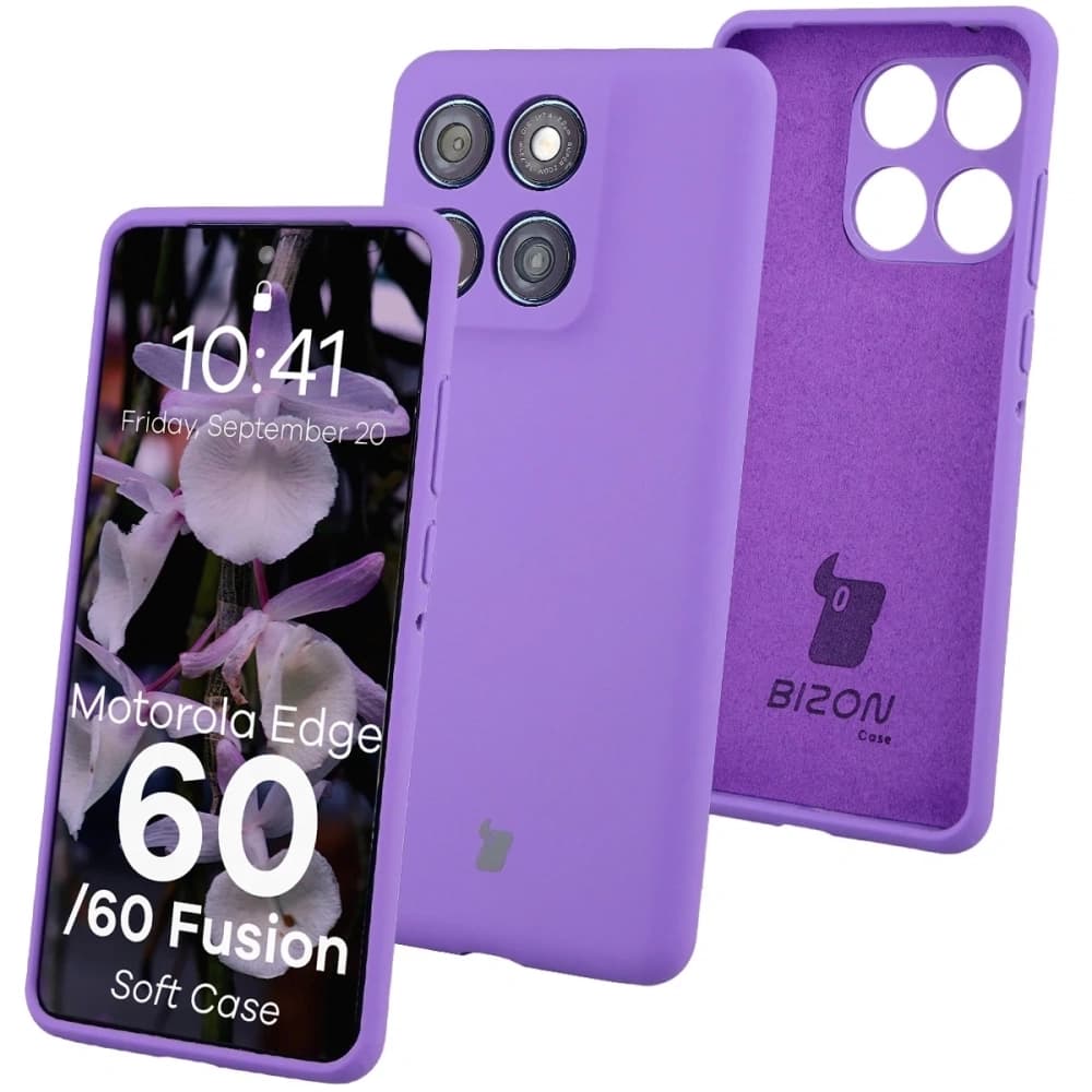 Husă moale Bizon pentru Motorola Edge 60 Fusion / 60 violet - 1