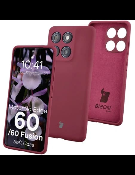 Husă soft Bizon pentru Motorola Edge 60 Fusion / 60 mov închis