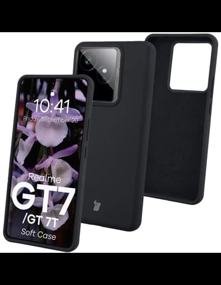Husă de protecție Bizon Soft pentru Realme GT 7 / 7T, negru