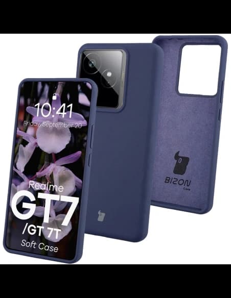 Husă din silicon Bizon pentru Realme GT 7 / 7T, albastru închis