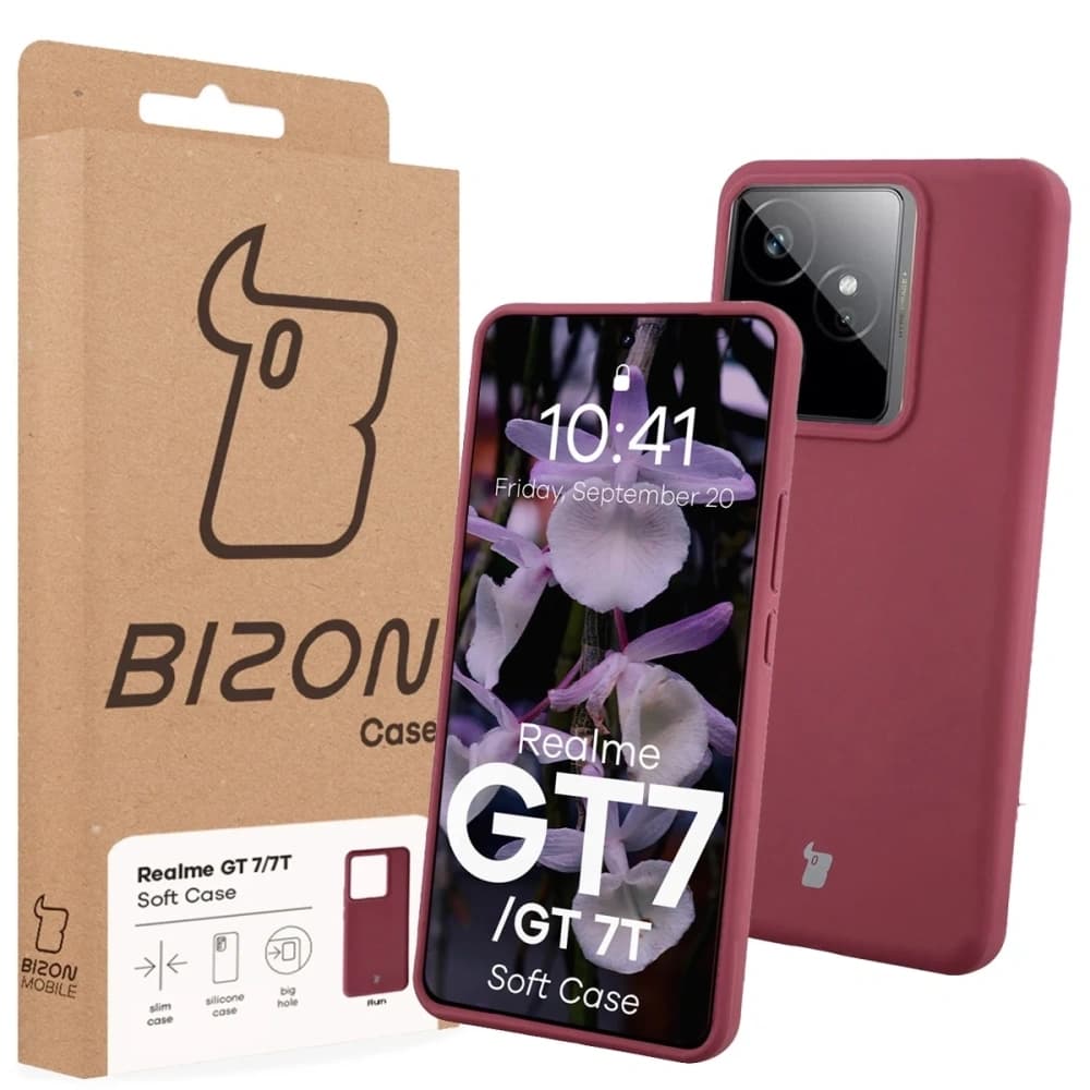 Husă de protecție Bizon Soft pentru Realme GT 7 / 7T, mov închis - 7