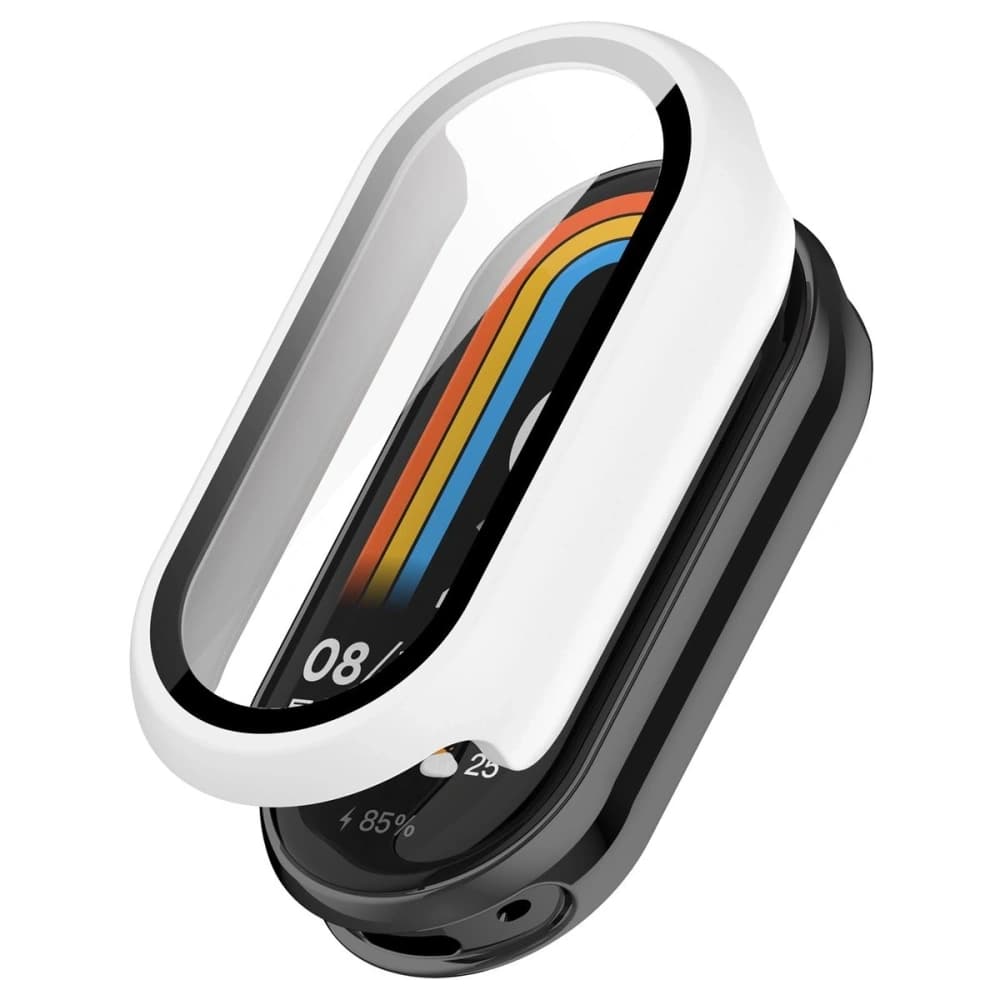 Bizon Case+Glass Uhr Xiaomi Smart Band 10 weiß - 4