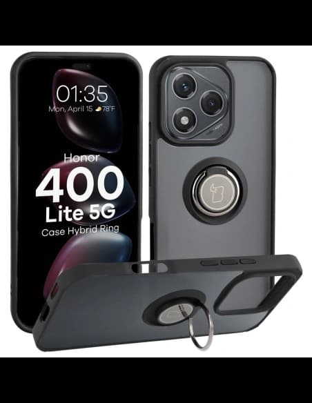 Bizon Case Hybrid Ring Honor 400 Lite smoked with a black frame