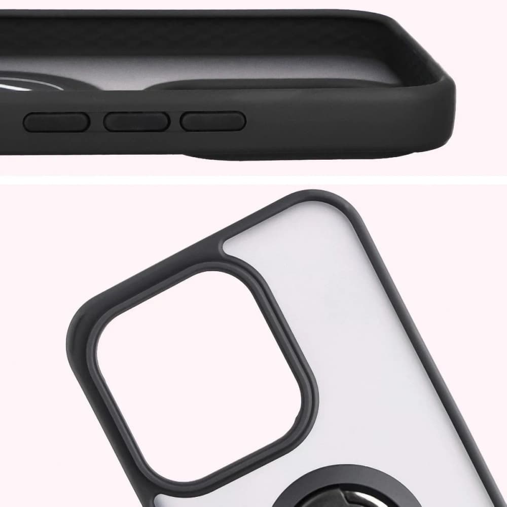 Bizon Case Hybrid Ring Honor 400 Lite smoked with a black frame - 3