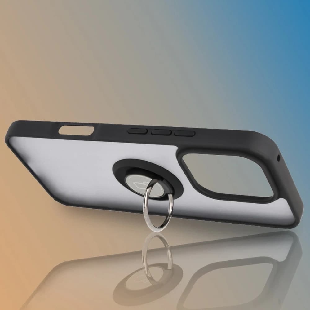 Bizon Case Hybrid Ring Honor 400 Lite smoked with a black frame - 6