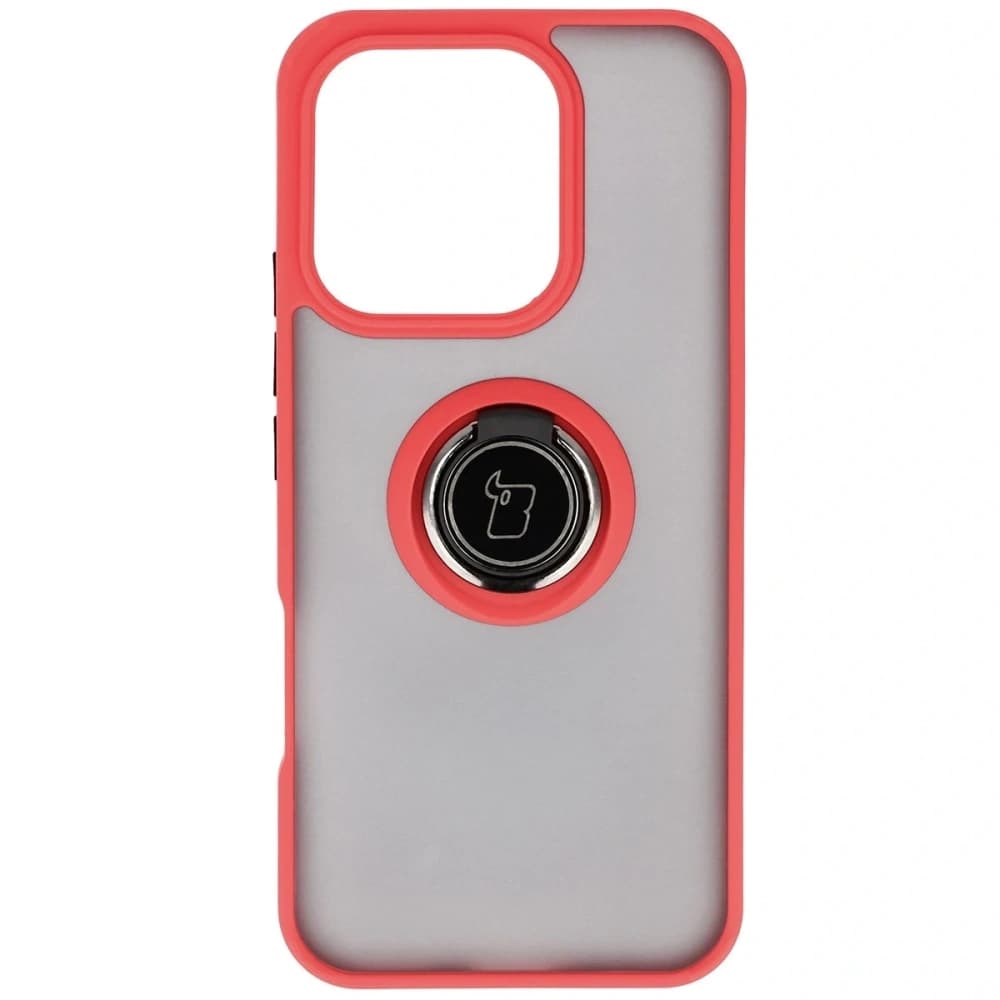 Bizon Case Hybrid Ring Honor 400 Lite rauchgrau mit rotem Rahmen - 2