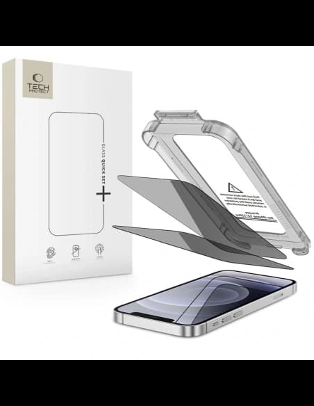 Tech-Protect Quick Set Spy+ Apple iPhone 12 / 12 Pro Datenschutz [2 PACK]