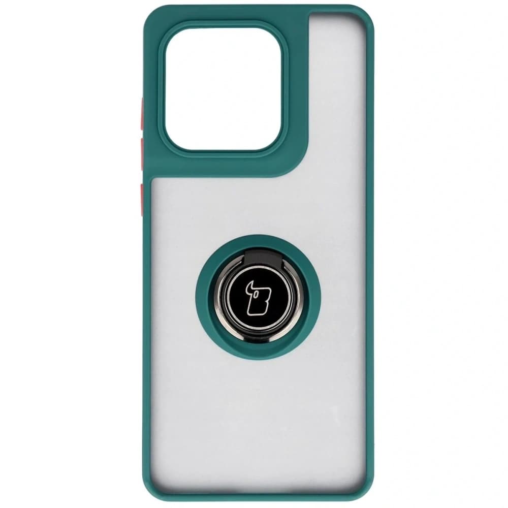 Bizon Case Hybrid Ring Motorola Edge 60 Fusion / 60 smoked with a dark green frame - 2