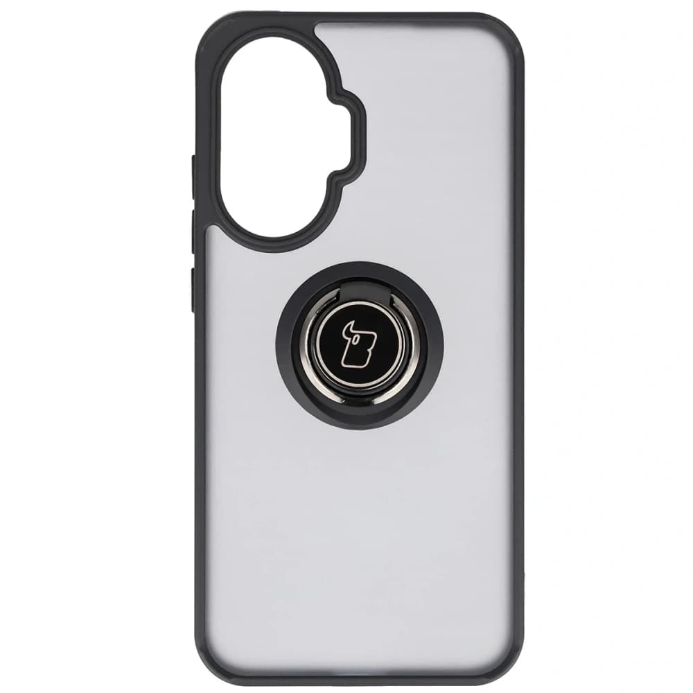Bizon Case Hybrid Gyűrű Xiaomi POCO F7 füstös fekete kerettel - 2