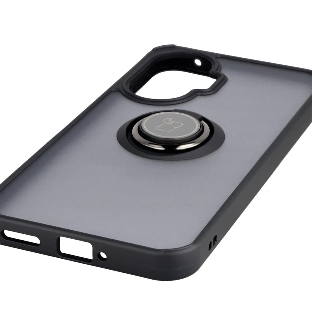 Bizon Case Hybrid Gyűrű Xiaomi POCO F7 füstös fekete kerettel - 5