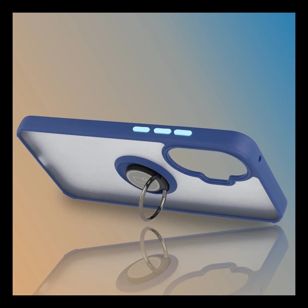 Bizon Case Hybrid Ring Xiaomi POCO F7 fumuriu cu albastru marin - 6