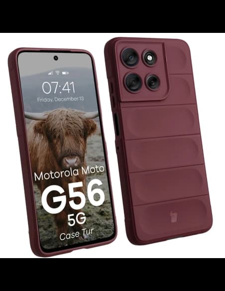 Bizon Case Tur Motorola Moto G56 5G burgunderrot