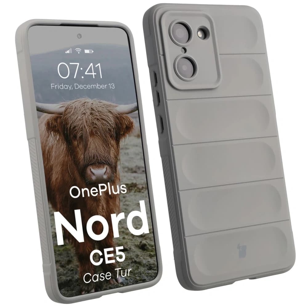 Bizon Case Tur OnePlus Nord CE5 5G světle šedá - 1