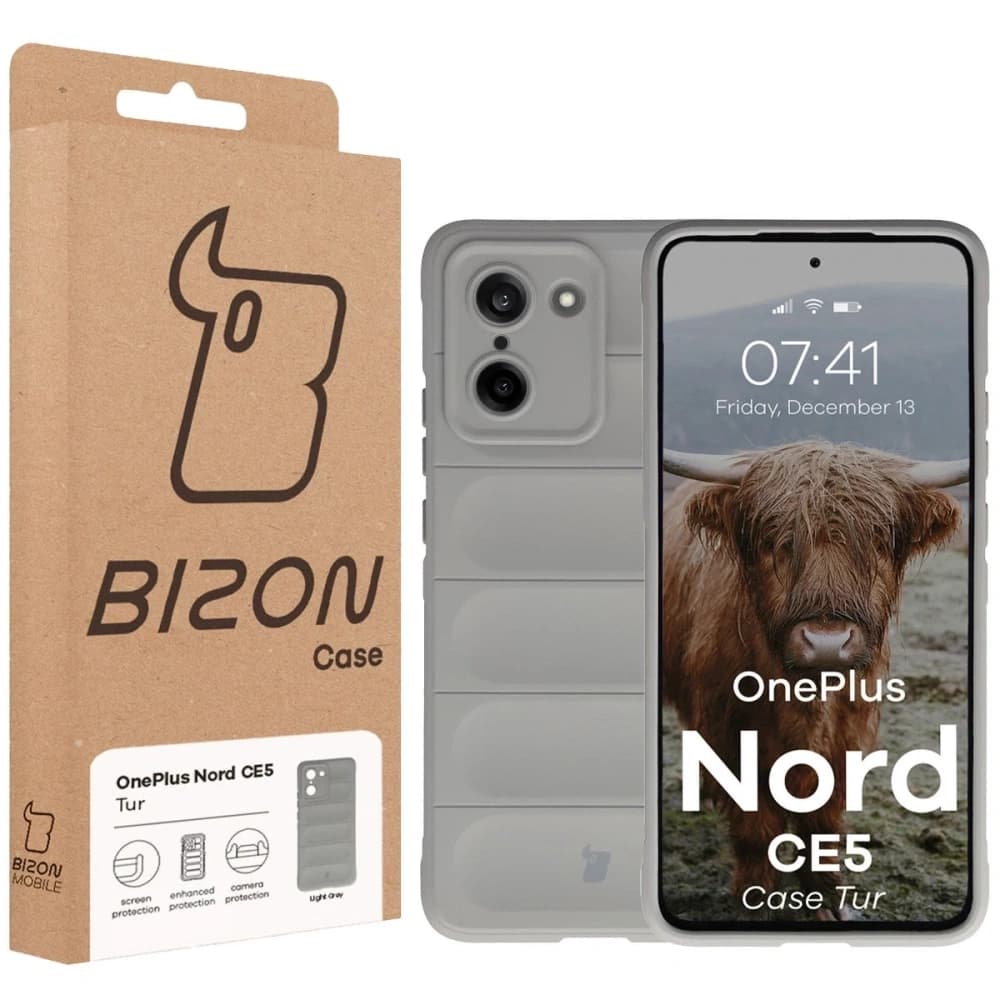 Bizon Case Tur OnePlus Nord CE5 5G světle šedá - 8