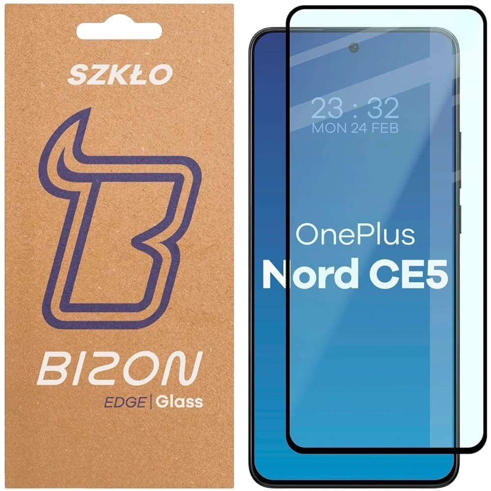 Bizon Glass Edge 2 OnePlus Nord CE5 5G black frame - 1