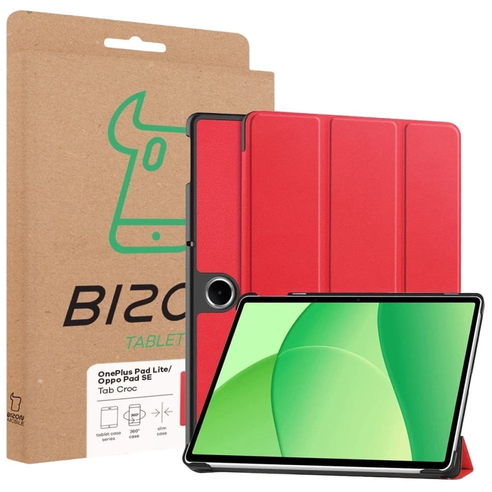 Bizon Case Tab Croc OnePlus Pad Lite / Oppo Pad SE roșu - 8